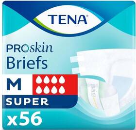 Tena 768702543859 Proskin Unisex Adult Diapers Maximum Absorbency Medium 56 Ct