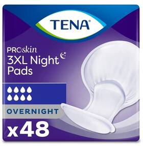 Tena 768702543934 Proskin 3xl Night Incontinence Pads Overnight Absorbency 48 Count