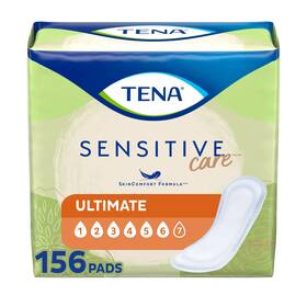 Tena 768702544788 Sensitive Care Ultimate Regular Incontinence Pads 156 Count