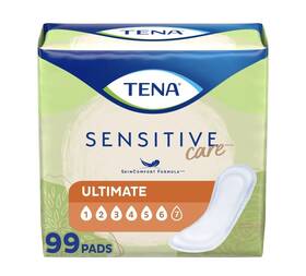 Tena 768702557368 99 Sensitive Care Womens Incontinence Pads 6 Drop Ultimate Absorbency- 3x33