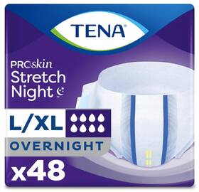 Tena 768702557559 Proskin Overnight Protection Adult Incontinence Brief Stretch Disposable