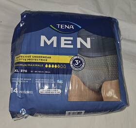 Tena 768702557849 Protective Adult Mens Incontinence Disposable Underwear Maximum Xxl 14 Ct