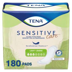 Tena 768702557986 Sensitive Care Ultra Thin Pads Light Absorbency 30 Count - 6 Pack Fast Ship