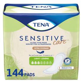 Tena 768702557993 144 Count Women Sensitive Care Ultra Thin Long Adult Incontinence Pads E