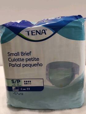 Tena 768702661003 Incontinence Briefs Diapers Pack Of 12 Fits 22 Inch -36 55cm-92cm New Size S/p
