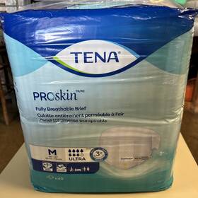 Tena 768702672009 Proskin Stretch Ultra Dry Incontinence Brief M Breathable 67200- 40 Ct New