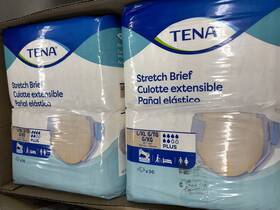 Tena 768702676038 Case Of 2 X 36 Ct Each 72 Total Stretch Plus L/xl Briefs Disposable 67603