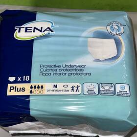 Tena 768702722384 Plus Protective Underwear 72238 1 Pk 18 Count Size Medium