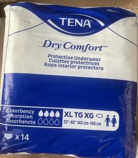 Tena 768702724241 Dry Comfort Protective Underwear Xl Pack Of 14