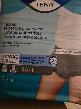 Tena 768702735452 Proskin Maximum Absorbency Incontinence Underwear For Men Xl 56 Count
