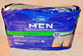 A6614h3np Tena Men Premium Fit Protective Underwear Maximum Plus S/m 16 Count