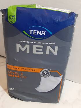 B07p88292q Tena Men Absorbent Protector Incontinence Pad Level 3 16 Count