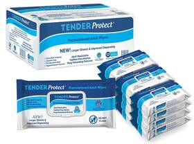 Tenderprotect 855703008040 Adult With Aloe Extra-large Washcloth 9x12 For Incontinence And Personal