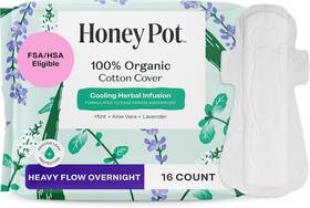8605 The Honey Pot Company - Herbal Sanitary Pads For Women 16 Count Pack Of 1