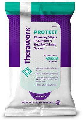 Theraworx Protect 850005308119 60-count Wipes For Daily Urinary Health And Hygiene Care