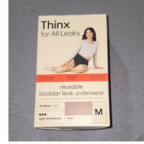 0012319 Thinx Hi-waist Light Absorbency Panties Medium Desert Rose Washable Odor Control
