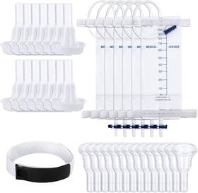 Jyd-threlaco-1901 Threlaco 21-piece Male Condom Catheter Kit 14 External Self-seal Catheters 6 Urine Bags