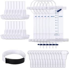 Jyd1271 Threlaco 21 Pcs Male Condom Catheter Kits Include 14 Catheters External Self-seal