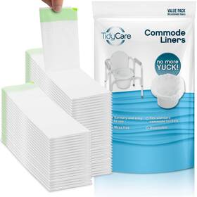 Tidycare 861219002625 Bedside Commode Liners For Portable Toilet Chair Bucket And Bedpan Value Pa