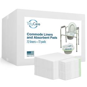 Tidycare Tc-011 Disposable Bedside Commode Liners And Pads For Portable Toilet Chair