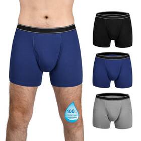 Tiichoo 975821865364 Washable Incontinence Underwear Men With Front Fly Cotton Leakproof Xl