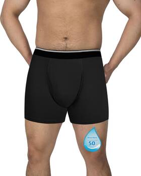 Tiichoo 976895994882 Mens Incontinence Underwear Washable With Fly Leakproof Boxer Briefs For Lig