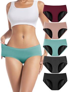 Tiichoo 976895997968 Period Underwear Womens Heavy Flow Soft Menstrual Panties Teens Size L