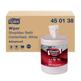 450138 Tork Shopmax Heavy Duty Centerfeed Paper Towel White W22 High Absorbency 45