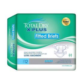 Total Dry 895265002735 Totaldry Ultimate X-plus - Fitted Incontinence Briefs Adult Diapers Plastic