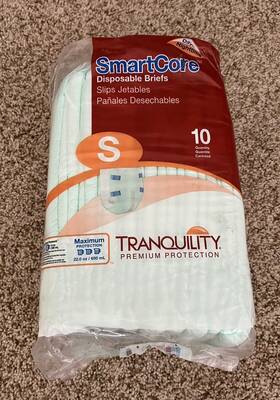Tranquility 070319023113 Smartcore Disposable Briefs Size Small Pack Of 10 Maximum Protection