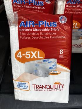 4-5xl Tranquility 073598353827 Air-plus Bariatric Disposable Briefs