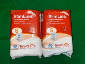 21202 Tranquility Slimline Incontinence Brief S Full Fit Heavy 10 Ct Lot Of Two