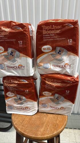 2498 Tranquility Topliner Booster Contour Pads M-xl 12 Pack Premium Protection 4 Pk