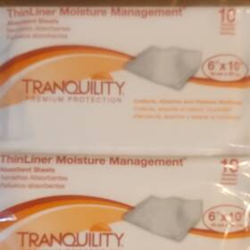 Ref25286 Tranquility 25286 Lot Of 20 Thinliner Moisture Management Sheets 6 Inch X10 New