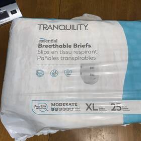 2966-100 Tranquility Essential Breathable Brief Size Xl 25 Ct Incontinence Usa