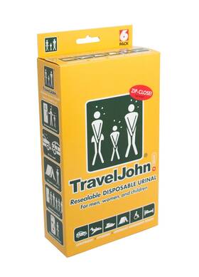 Travel John 671504668500 Traveljohn Resealable Disposable Urinal For All Genders Adults And Children