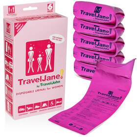 Travel John 671504668524 Traveljane Disposable Urinal For All Genders Adults And Children 6 Pack