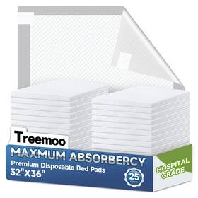 Pp8090 Treemoo Disposable Bed Pads For Adults - 32 Inch X 36 Premium Ultra Absorbent Incontinen