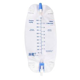 Trucath 761596784131 Premium Flocked Back Leg Bag With Flip Valve And Extension Tubing 1000 Ml -