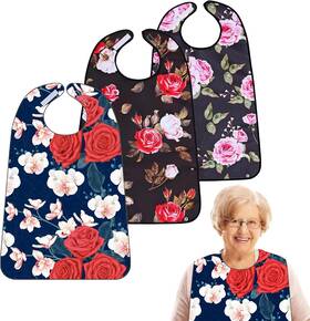 Trulpro 744760001968 Adult Bibs For Eating-washable Reusable Waterproof Clothing Protector