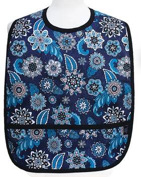 Two Lumps Of Sugar 845043430441 Nibble And Dribble Adult Clothing Protector Bib Midnight Shadow New