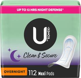 00036000469349 U By Kotex 036000469349 Clean And Secure Overnight Maxi Pads 112 Count 4 Packs Of Pad