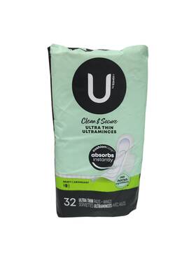 U By Kotex 036000536348 Security Ultra Thin Pads Heavy Incontinence - 32 Ct