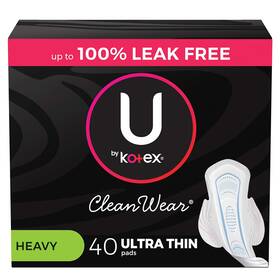 U By Kotex 10036000534723 Cleanwear Ultra Thin Feminine Pads With 40 Count Pack Of 1