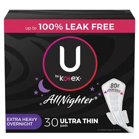 10036000534761 U By Kotex Allnighter Extra Heavy Overnight Feminine 10 Count Pack Of 3