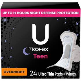 51760-03 U By Kotex Balance Teen Ultra Thin Overnight Absorbency 24 Count