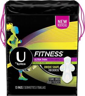 I00094996 U By Kotex Unscented Heavy Absorbency Fitness Ultra Thin 13 Count Pack Of 1