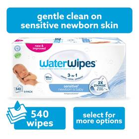 Uc 705353857966 Waterwipes Sensitive Newborn And Baby Wipes 3-in-1 Cleans Protects 540