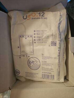 2029 Ugo 12/s/d/l Leg Bags X9 Urine Drainage Bags/catheter Exp 07/2029