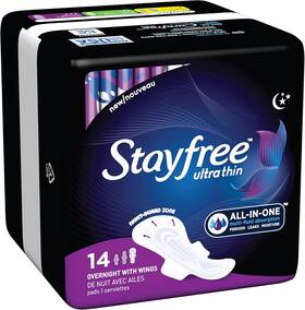 B013ewn92q Ultra Thin Overnight Pads With Wings - 14 Ct Pack Of 2